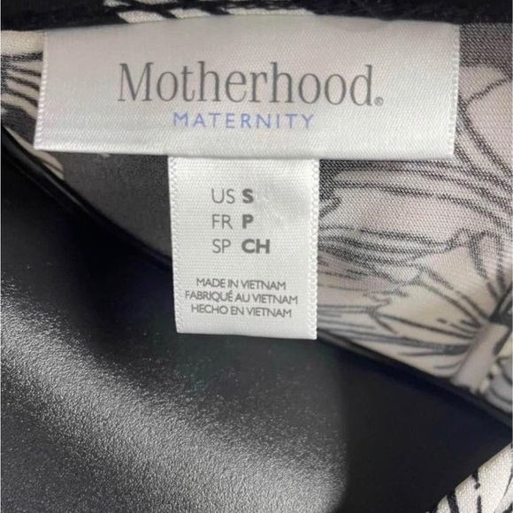 Motherhood Maternity Women's Black White Floral Dress Size Small - Picture 5 of 5